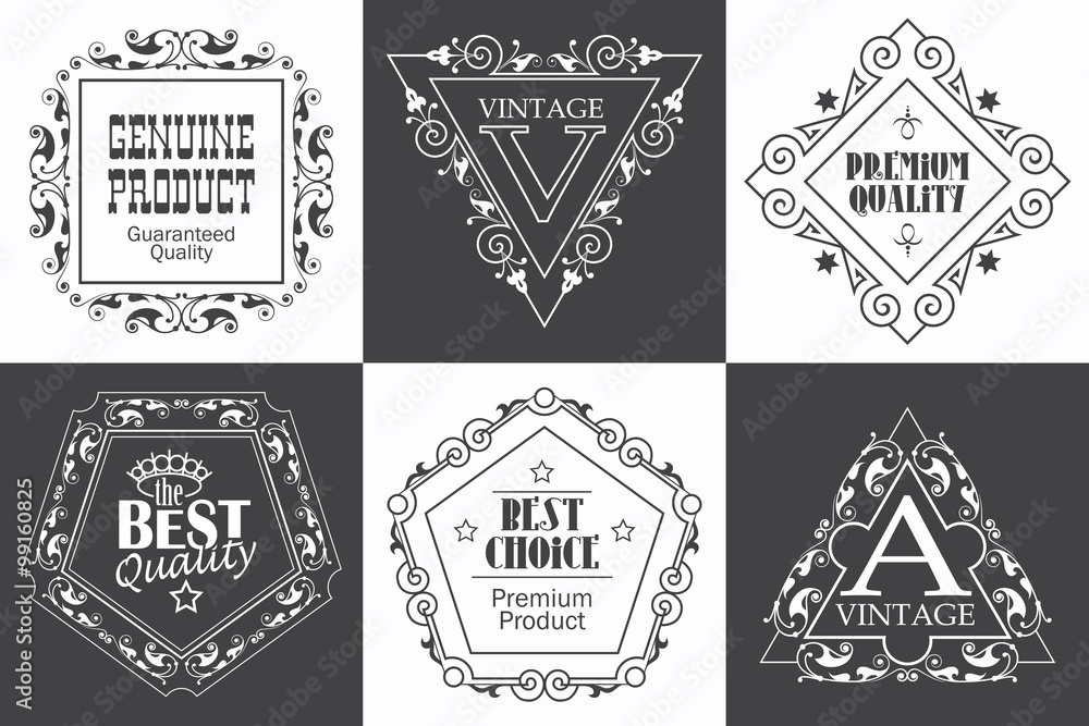 Monogram logo template with flourishes calligraphic elegant orna Monogram logo template with flourishes calligraphic elegant orna