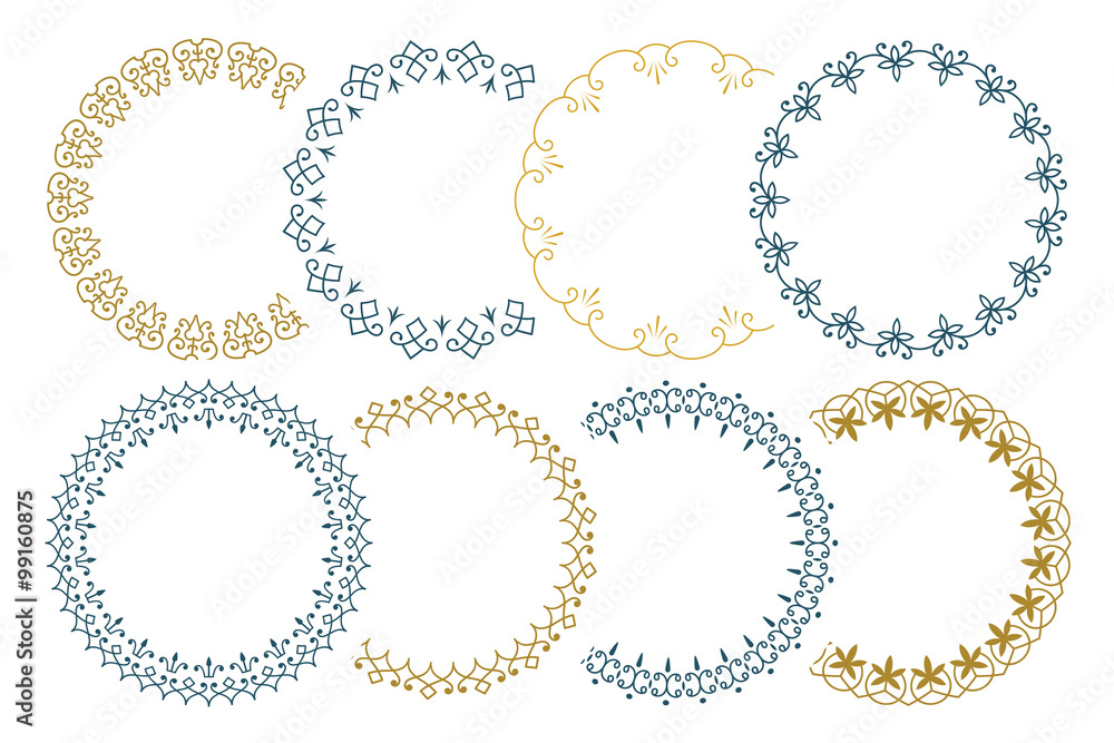 8 seamless border for decoration and design. (Brushes included) 8 seamless border for decoration and design. (Brushes included)