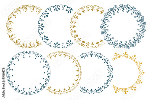 8 seamless border for decoration and design. (Brushes included)