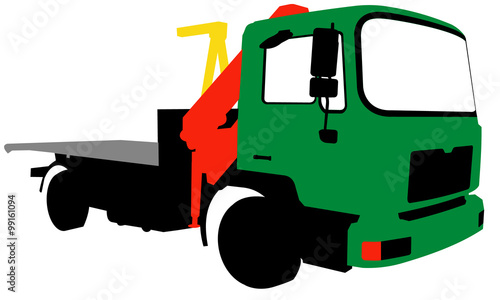 A truck with a loading arm. EPS 10