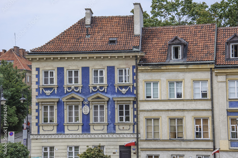 Fototapeta premium Warsaw. Old city. at home . Street