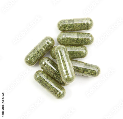 close up andrographis paniculata herbal antipyretic capsules photo