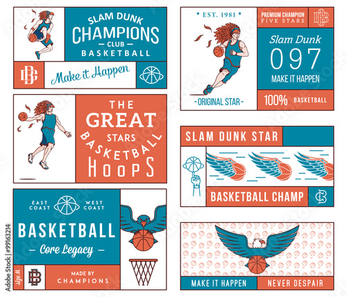 basketball labels colored