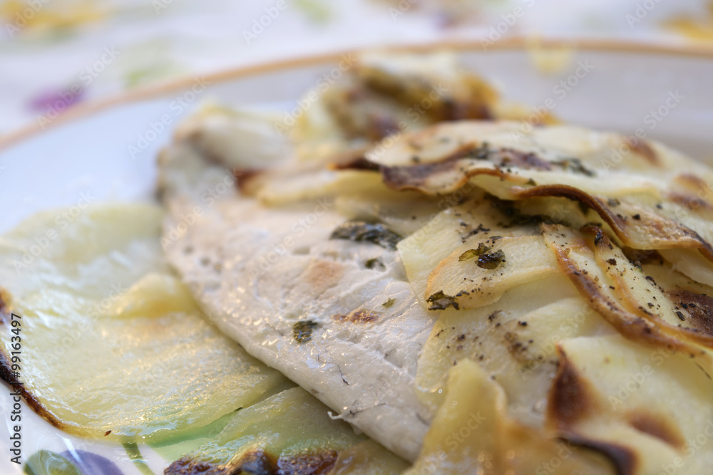 Potato-Crusted plaice Fillets