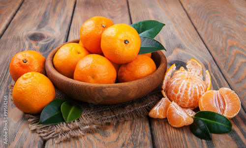 Juicy orange tangerines