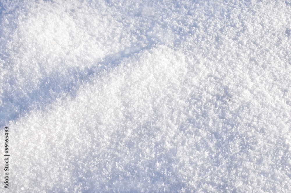 Obraz premium fluffy snow closeup