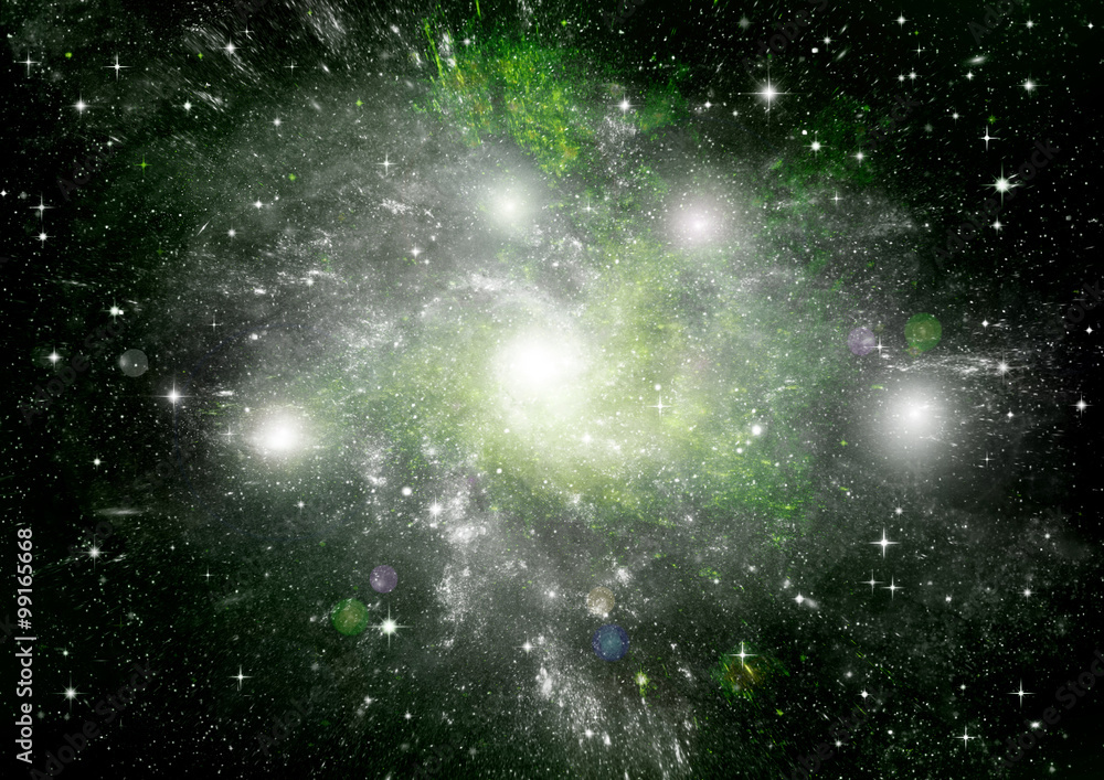 galaxy in a free space galaxy in a free space