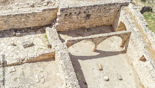 Fototapeta Naklejka Na Ścianę i Meble -  Medieval Limassol Castle ruins top view. Cyprus.
