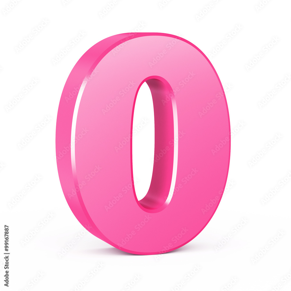 three-dimensional number in pink three-dimensional number in pink