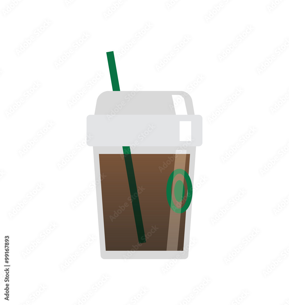 take away coffee cup flat object vector take away coffee cup flat object vector