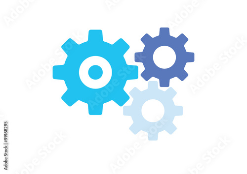 cog setting icon badge color vector