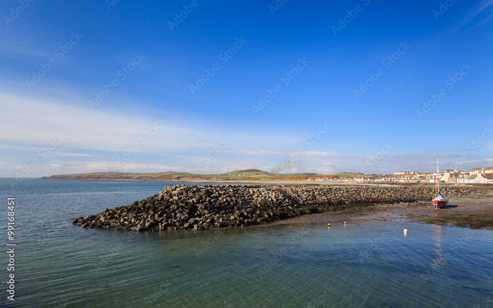 Port William Waterfront.  The view across Port William harbour in Dumfries and Galloway, Southern Scotland.