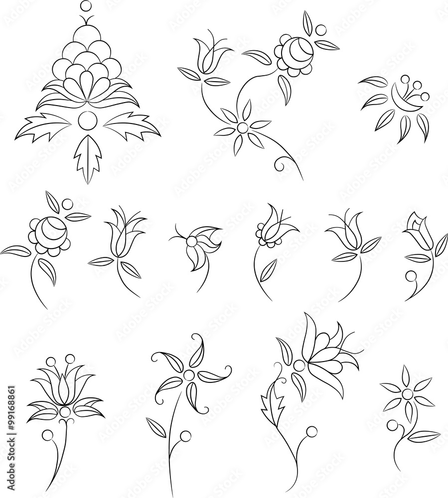 Fototapeta Haft Kaszubski - kolorowanka