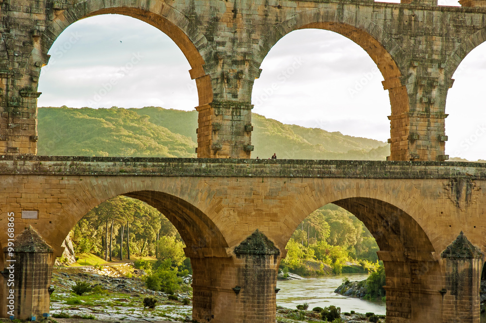 Pond du Gard - Roman aqueduct, France.