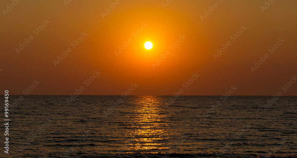 Sunset over the Black sea
