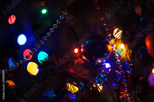 New year bokeh background