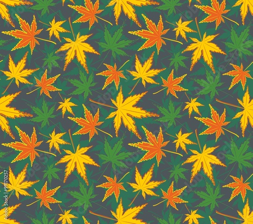 Background with maple leaves.