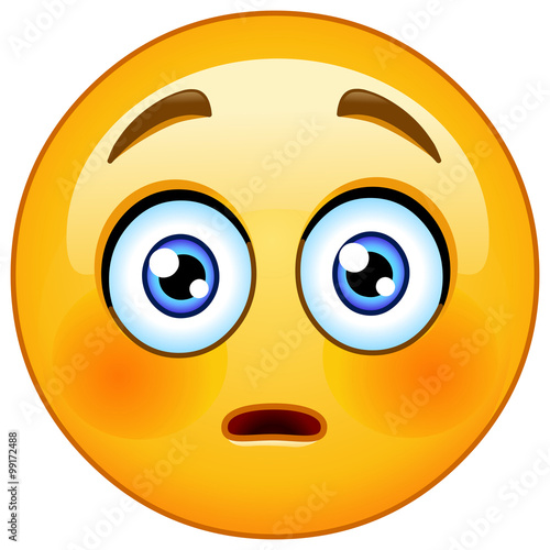 Flushed emoticon