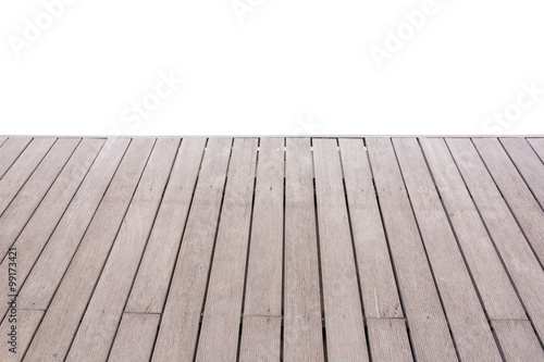 Empty bridge wood top view