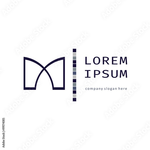 Vector of Doors icon. Building Business icon for the company. This concept logo, label or badge for furniture shops, salons. Furniture company. Illustration.