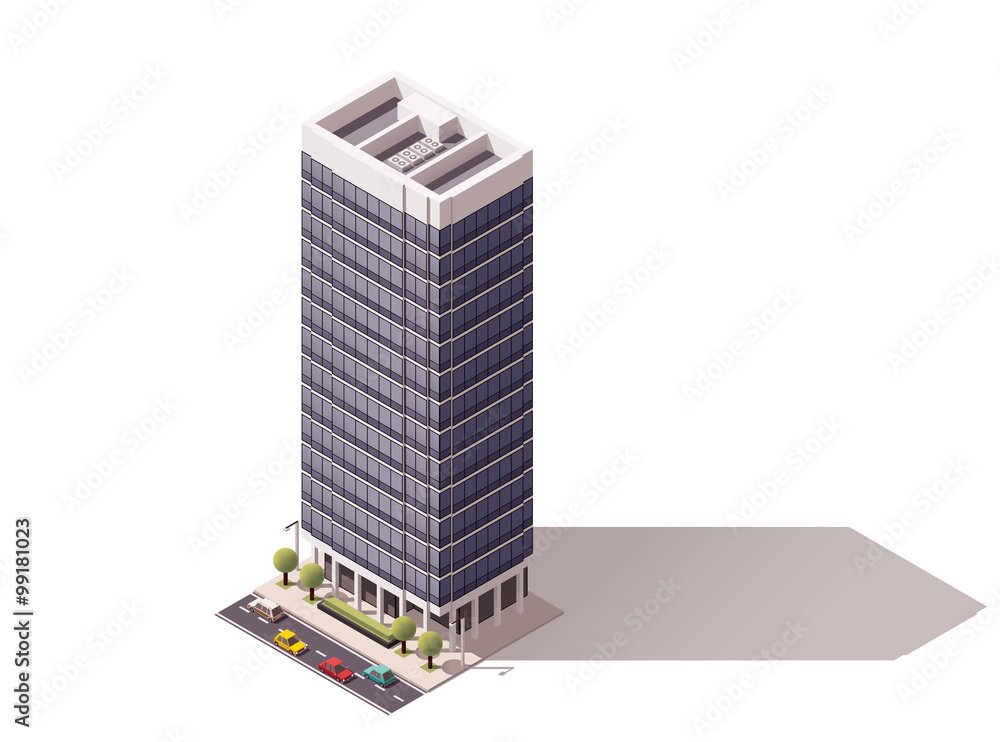 Vector isometric building Vector isometric building