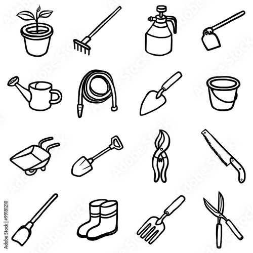 objects or icons set/ cartoon vector and illustration, hand drawn style, isolated on white background.