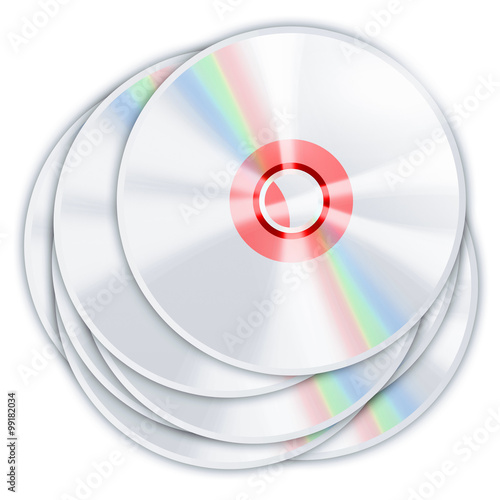 Obraz na płótnie Płyta CD - stos