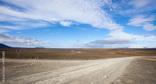 Islanda strada nel deserto