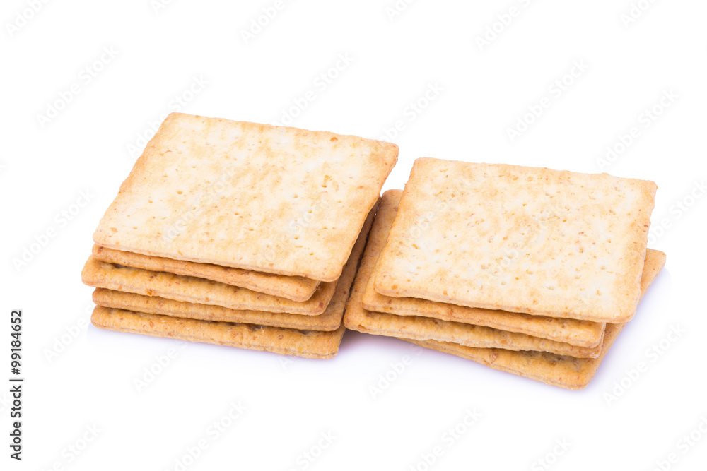 Cracker on white background Cracker on white background