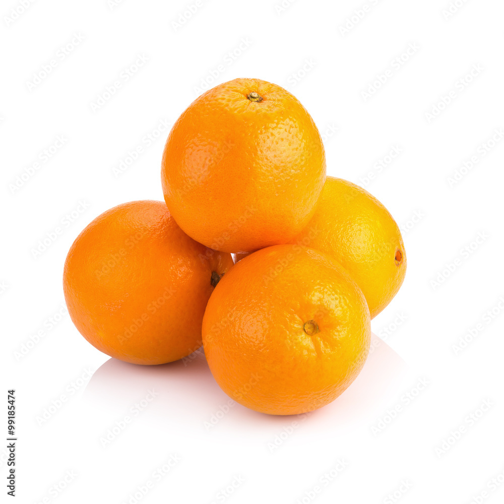 Ripe orange isolated on white background Ripe orange isolated on white background