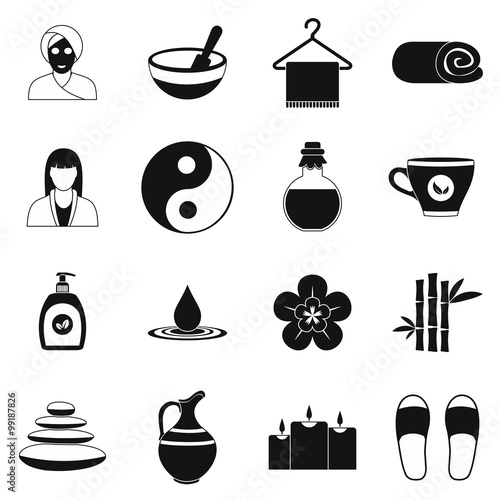 Spa simple icons set