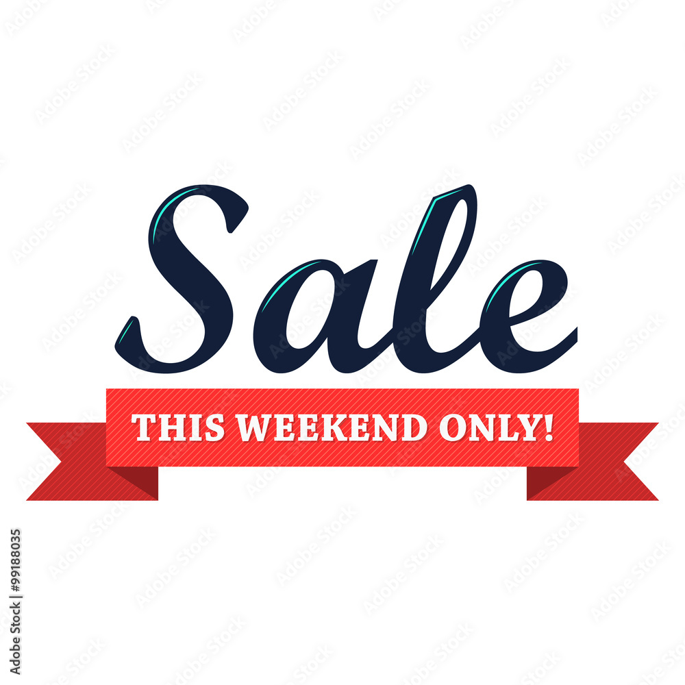 Sale with ribbon flat illustration Sale with ribbon flat illustration