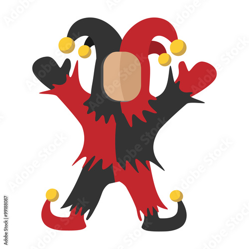 Medieval joker cartoon icon