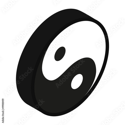 Yin yang isometric 3d icon