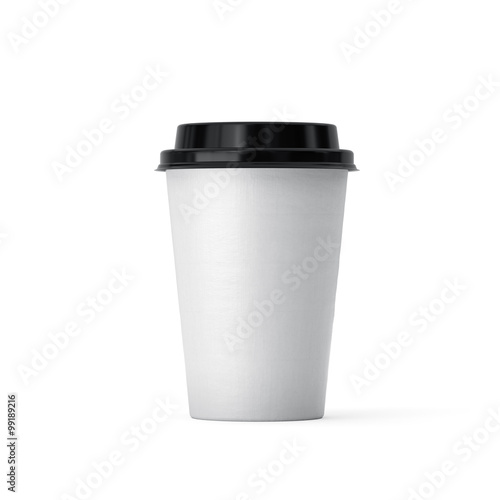 Coffee in takeaway cup isolated