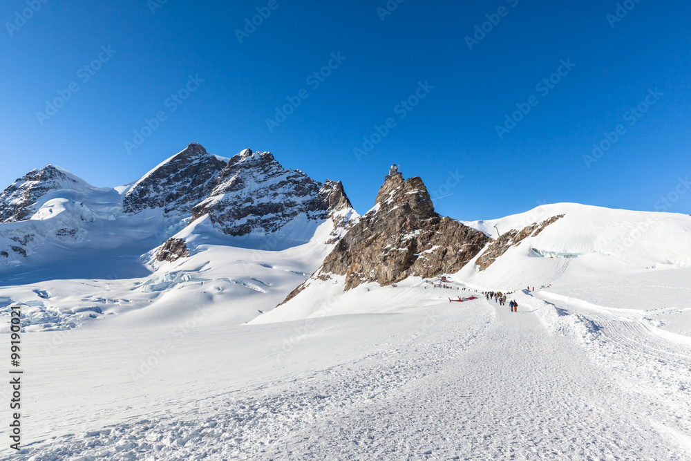 View of Jungfrau and The Sphinx Observatory from Jungfraujoch View of Jungfrau and The Sphinx Observatory from Jungfraujoch