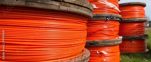 orange fiber cables