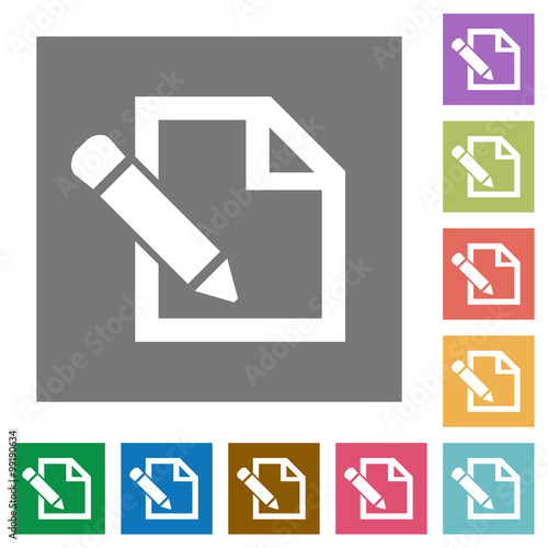 Edit square flat icons