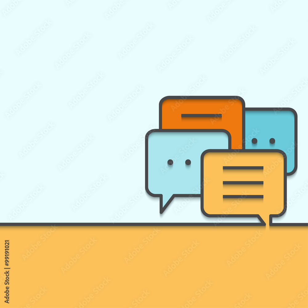 Vector modern outline flat design of communication Vector modern outline flat design of communication