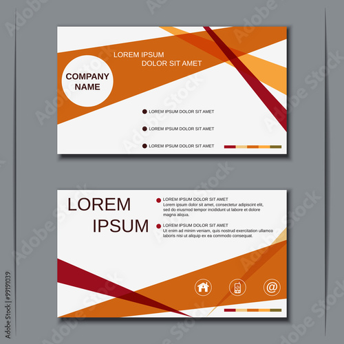 Modern visiting card, badge, sticker, coupon, voucher, label vector template