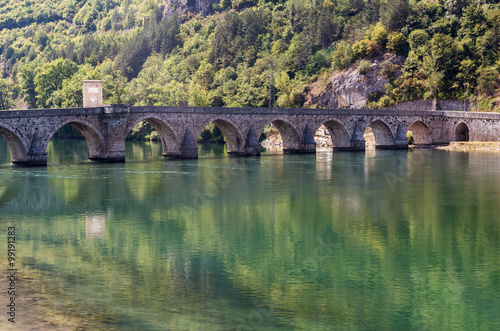 Sokollu Mehmed Pasha Bridge in Visegrad city, Bosnia and Herzegovina © Fotokon