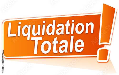 liquidation totale sur étiquette orange