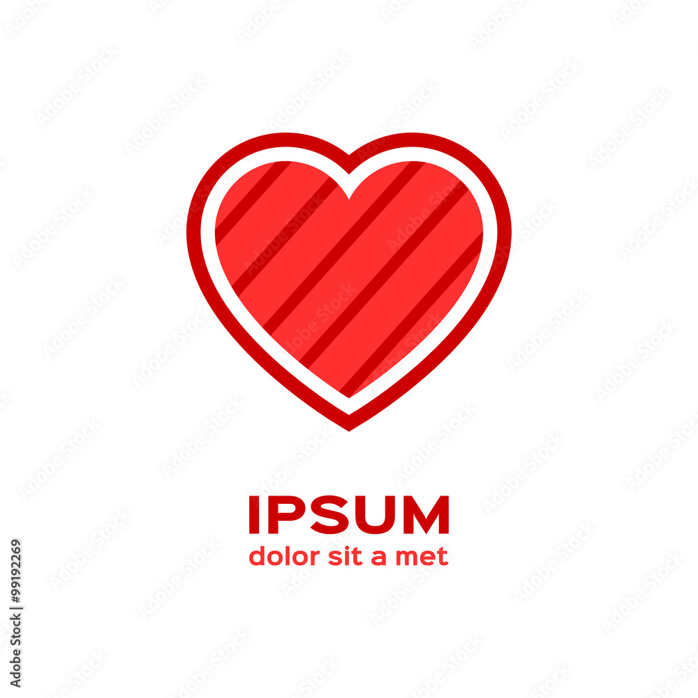 Obraz premium Red heart logo