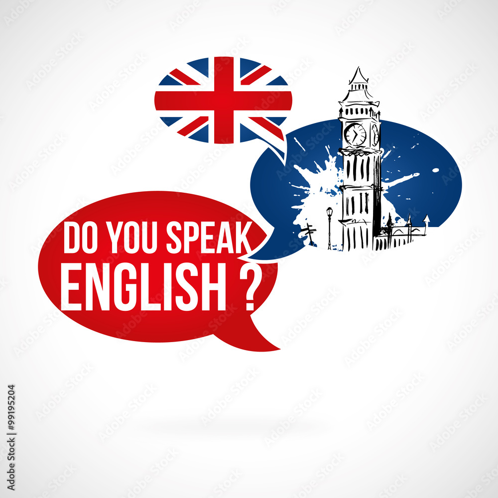 Do you speak English ? - obrazy, fototapety, plakaty 