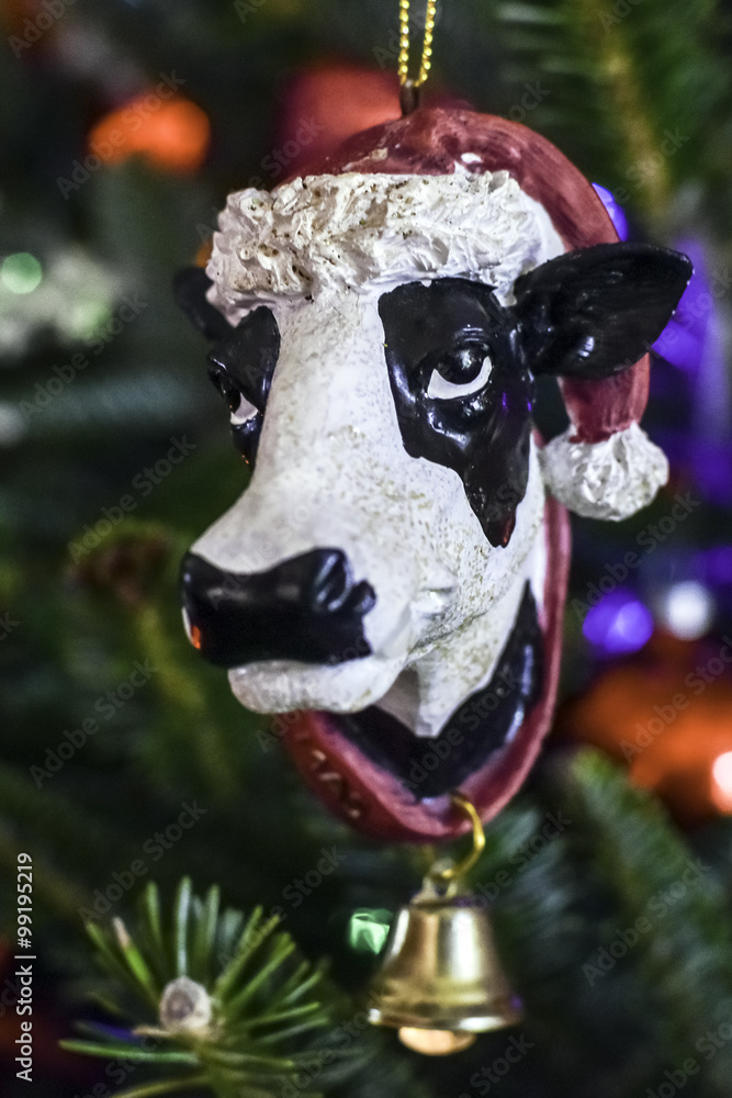 Dairy cow Christmas ornament