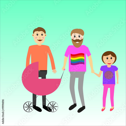 Gay family with children