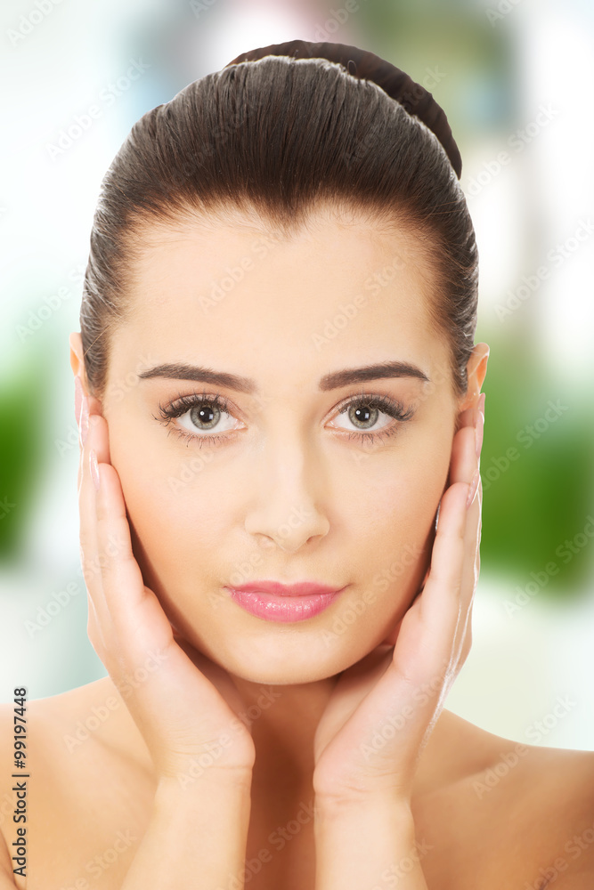 Beautiful woman with fresh daily makeup. Beautiful woman with fresh daily makeup.