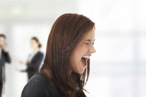 Frustrated and angry woman screaming. Free Download Frustrated and angry woman screaming. - GFXLoad