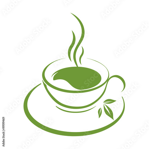 Tea cup icon green