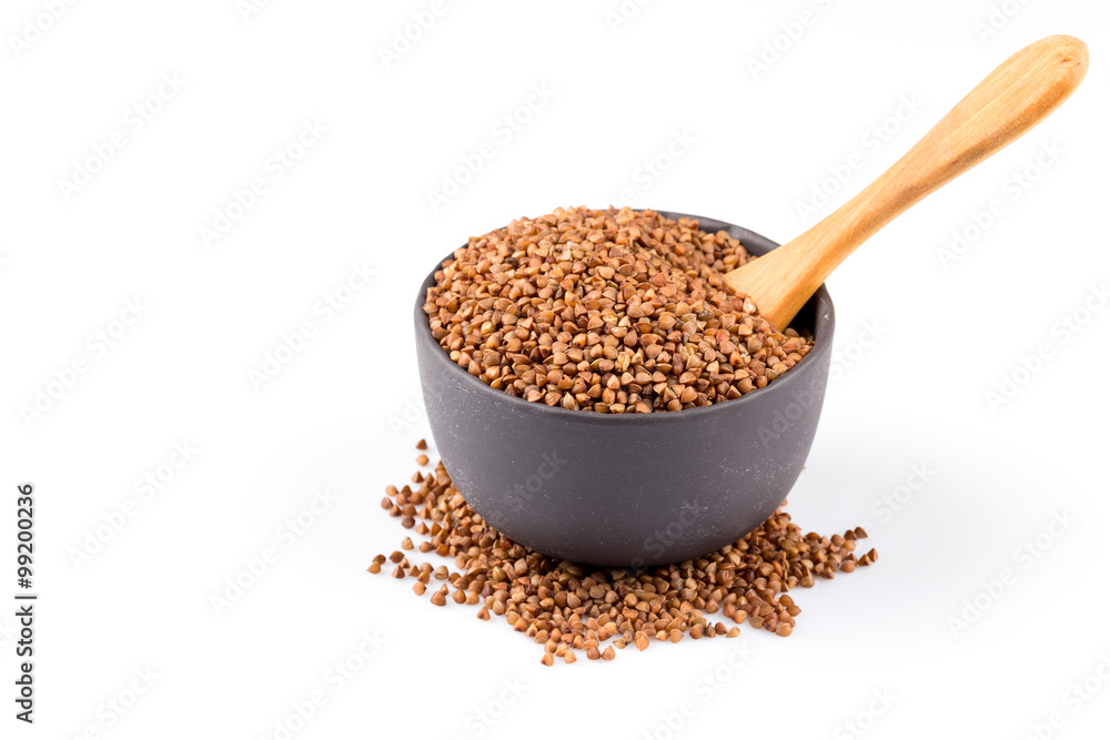 Buckwheat groats in a bowl Buckwheat groats in a bowl